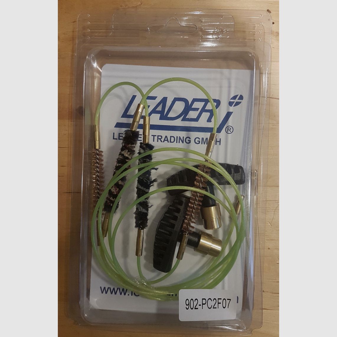 LEADER QUICK CLEAN 4-voudige reinigingsdraad snelle koppeling T-handvat Kal. 22lr 222Rem 223Rem