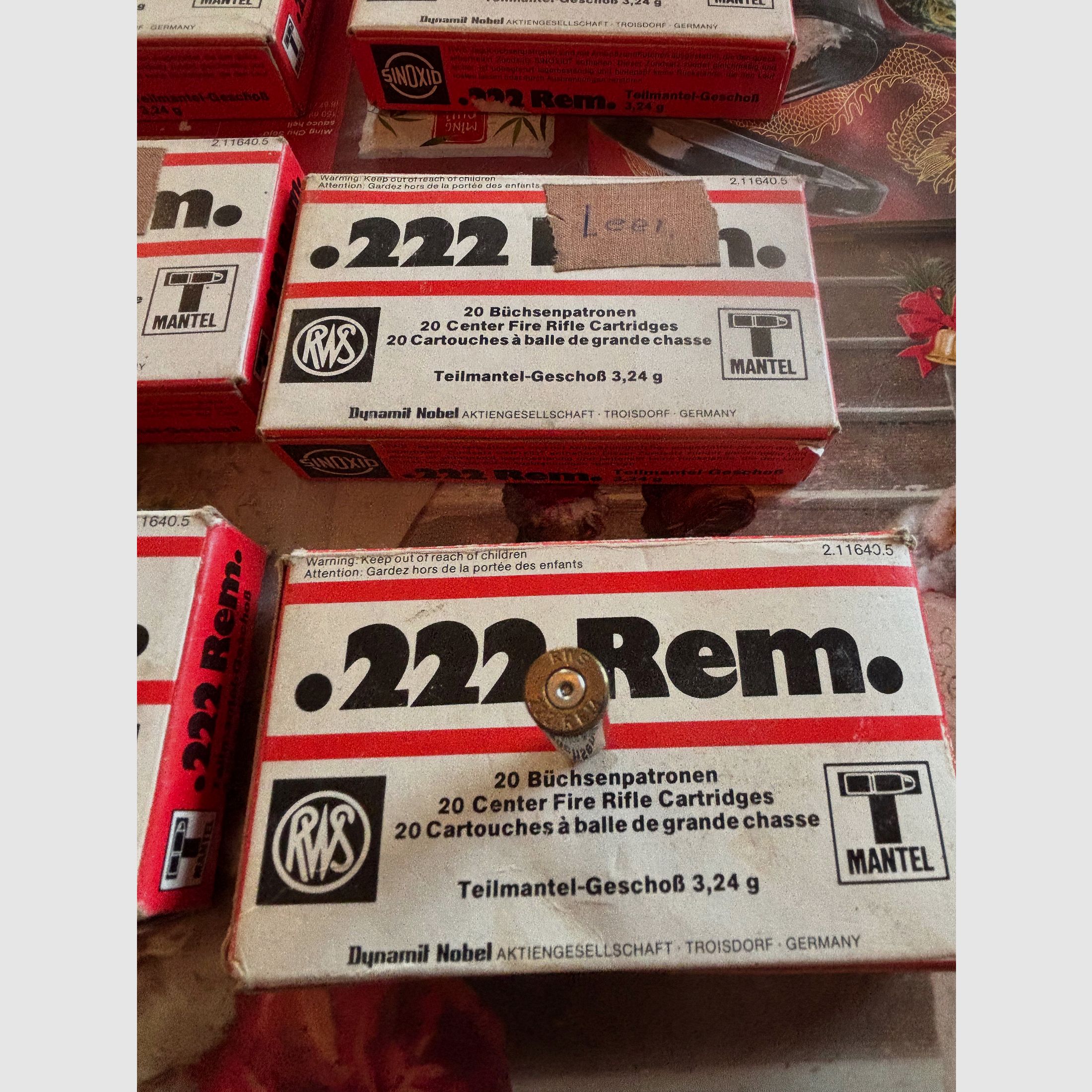 149 Bossoli vuoti espulsi RWS .222