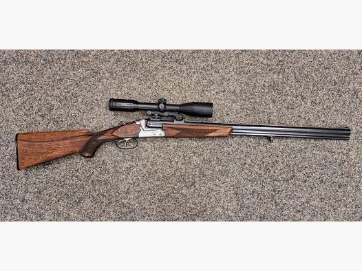 Dubbele geweer shotgun Sauer & Sohn kal. 5,6x50R Mag. 16/70