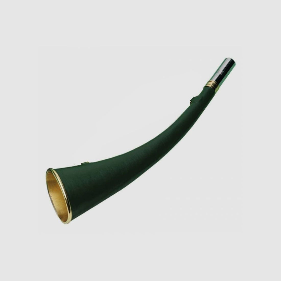 Jagdhorn aus Messing und Leder