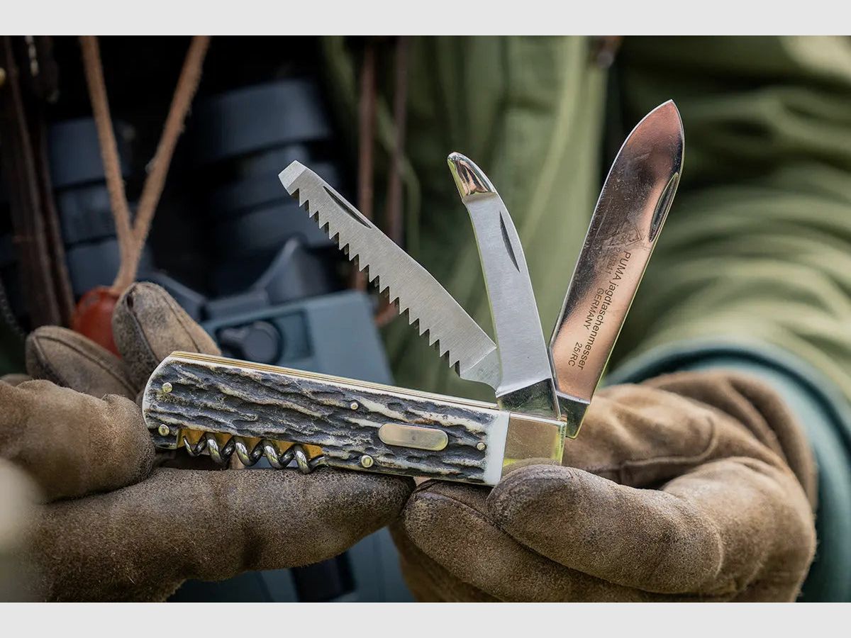 PUMA jagdtaschenmesser 4-teilig FAOS-Edition "Rehwild"