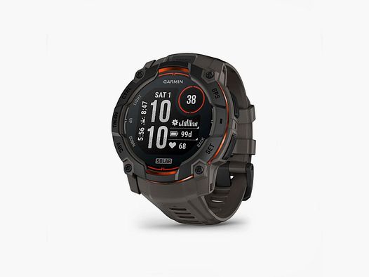 WATCH – GARMIN – INSTINCT® 3 | 50MM | SOLAR | Black with Charcoal silicone strap