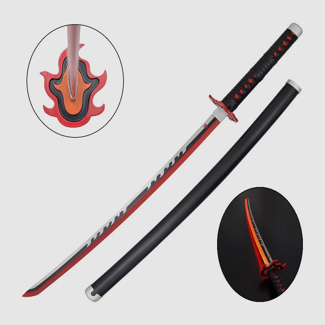 Katana LED Świetlny Miecz Kamado Tanjirou