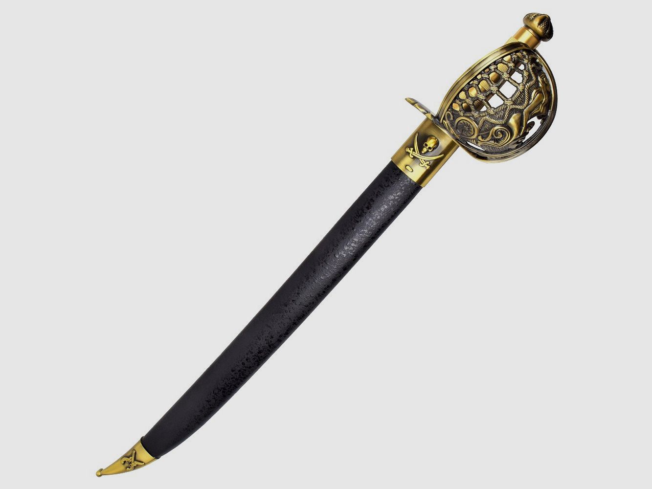 Entersäbel Pirat mit prächtigen Handschutz