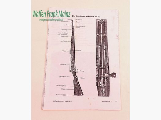 Instructions d'utilisation Mauser K98/k