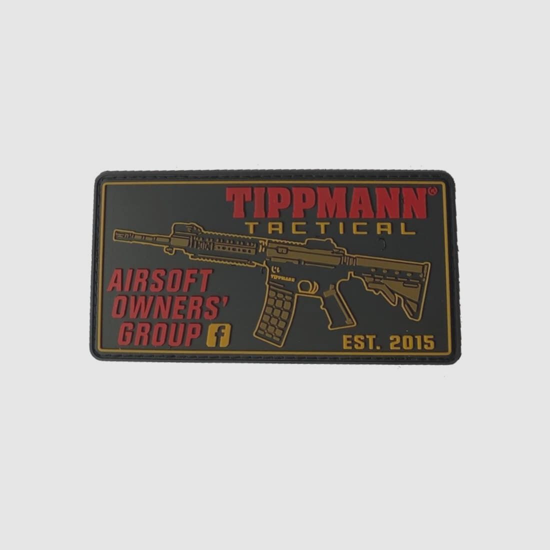 Paintball / Airsoft PVC Klettpatch (Tippmann Tactical AOG/schwarz)