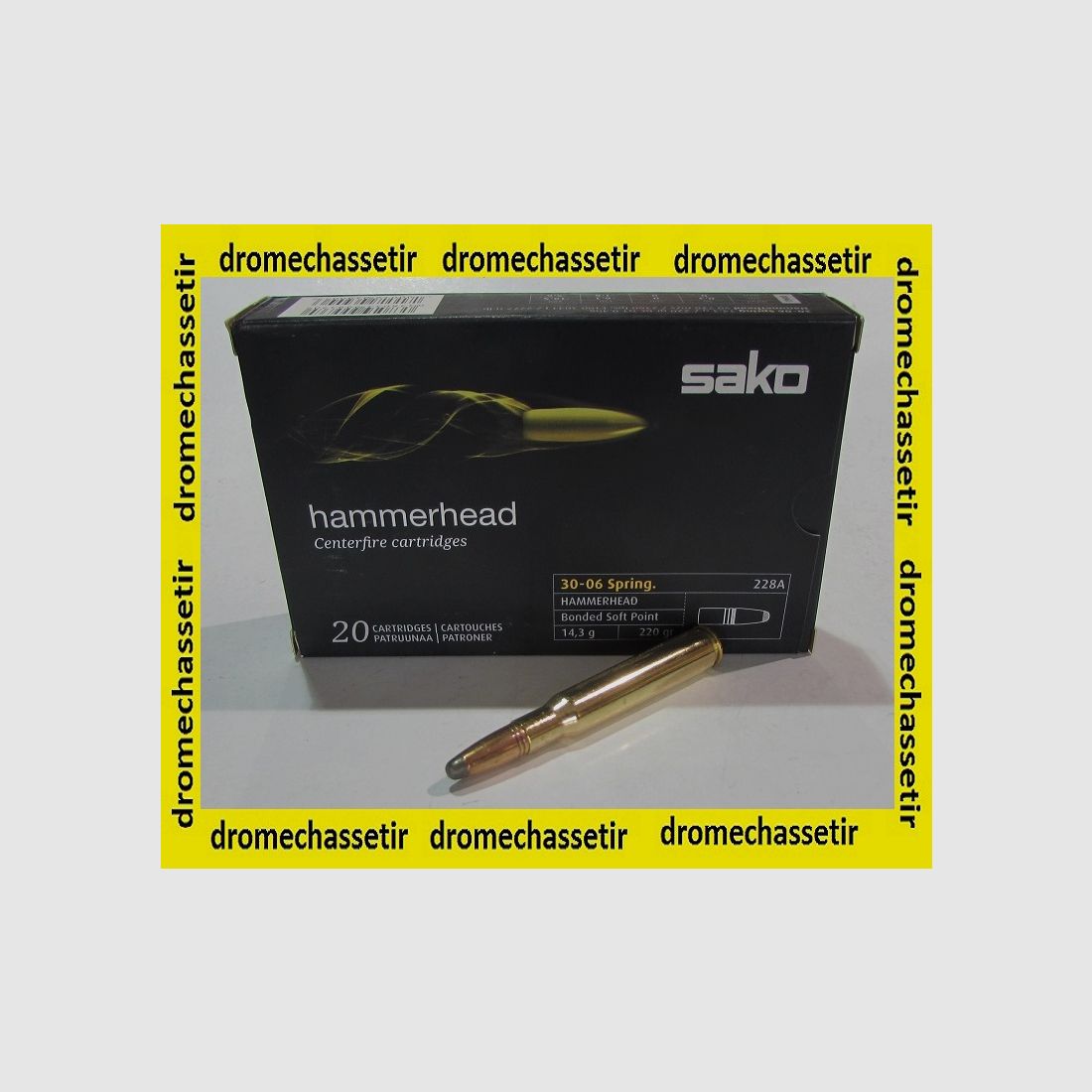 boite 20 cartouches 30-06 Sako Hammerhead, 220 grains