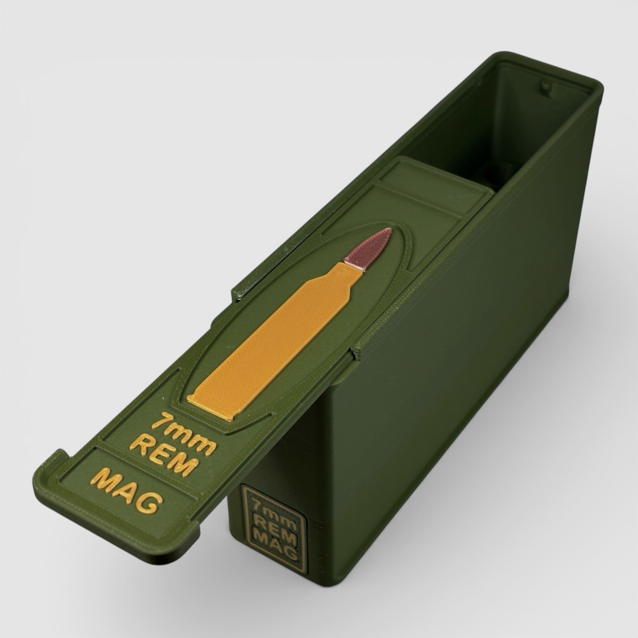 Coconut Innovations Ammunition Box / 7mm REM Mag / 'Sliding Lid' / Cartridge Box, Ammo Box