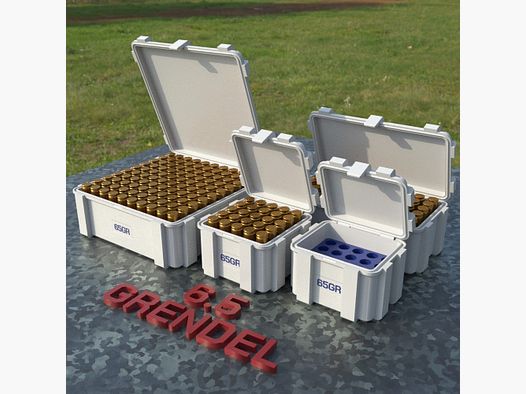 Caja de municiones Filamelt / 6.5mm Grendel / 'tapa abatible' / caja de cartuchos, caja de municiones