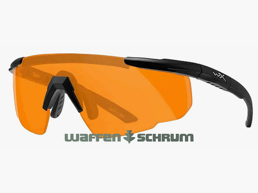 Wiley X Schietbril Saber Advanced Lens: fel oranje: matte zwart