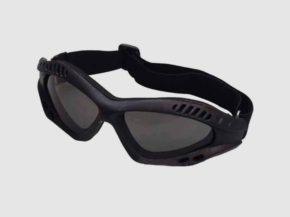 DELTA SIX FlexProtect Airsoft Schutzbrille (schwarz - Smoke Glas)