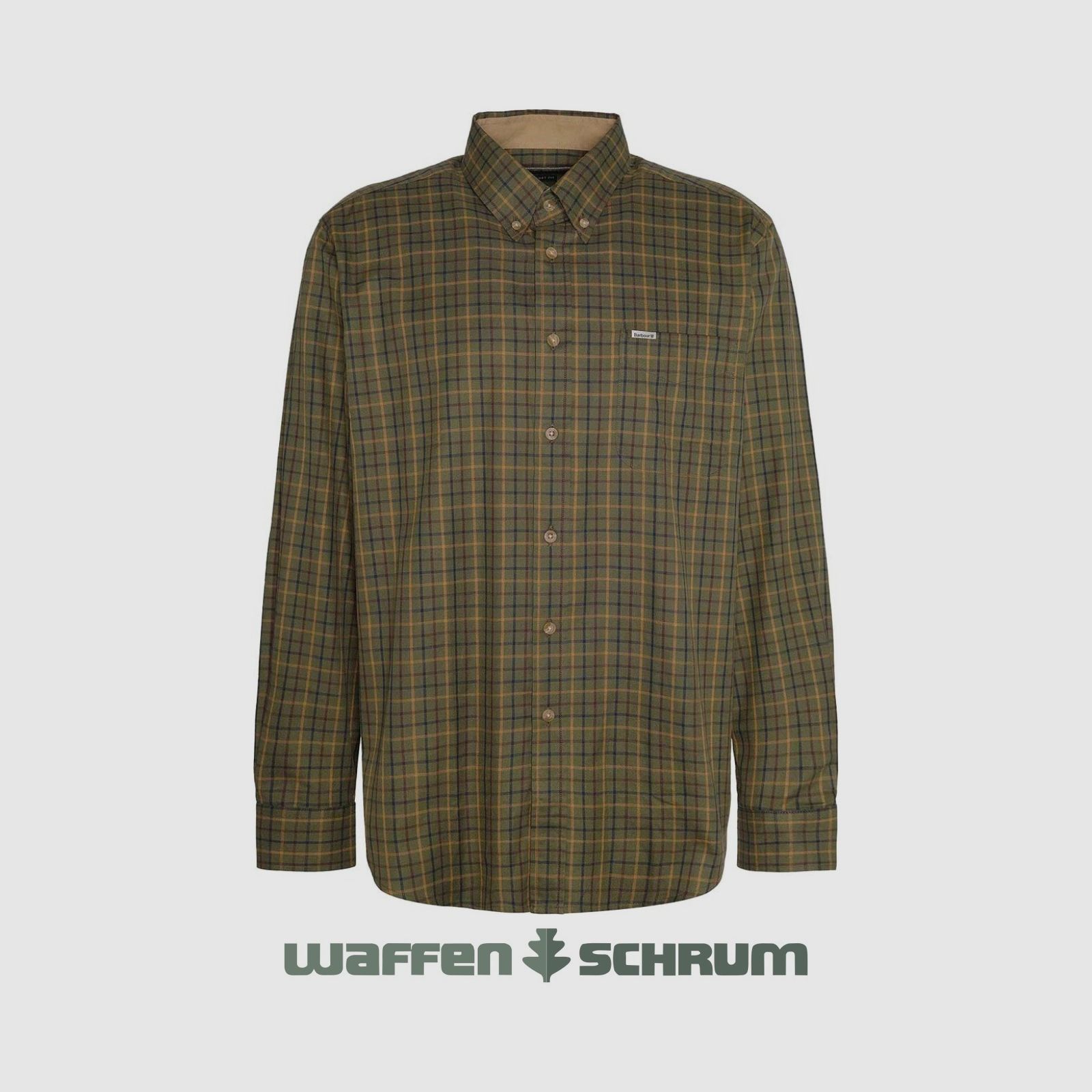 Camicia Barbour Sporting Tattersall Verde oliva medio