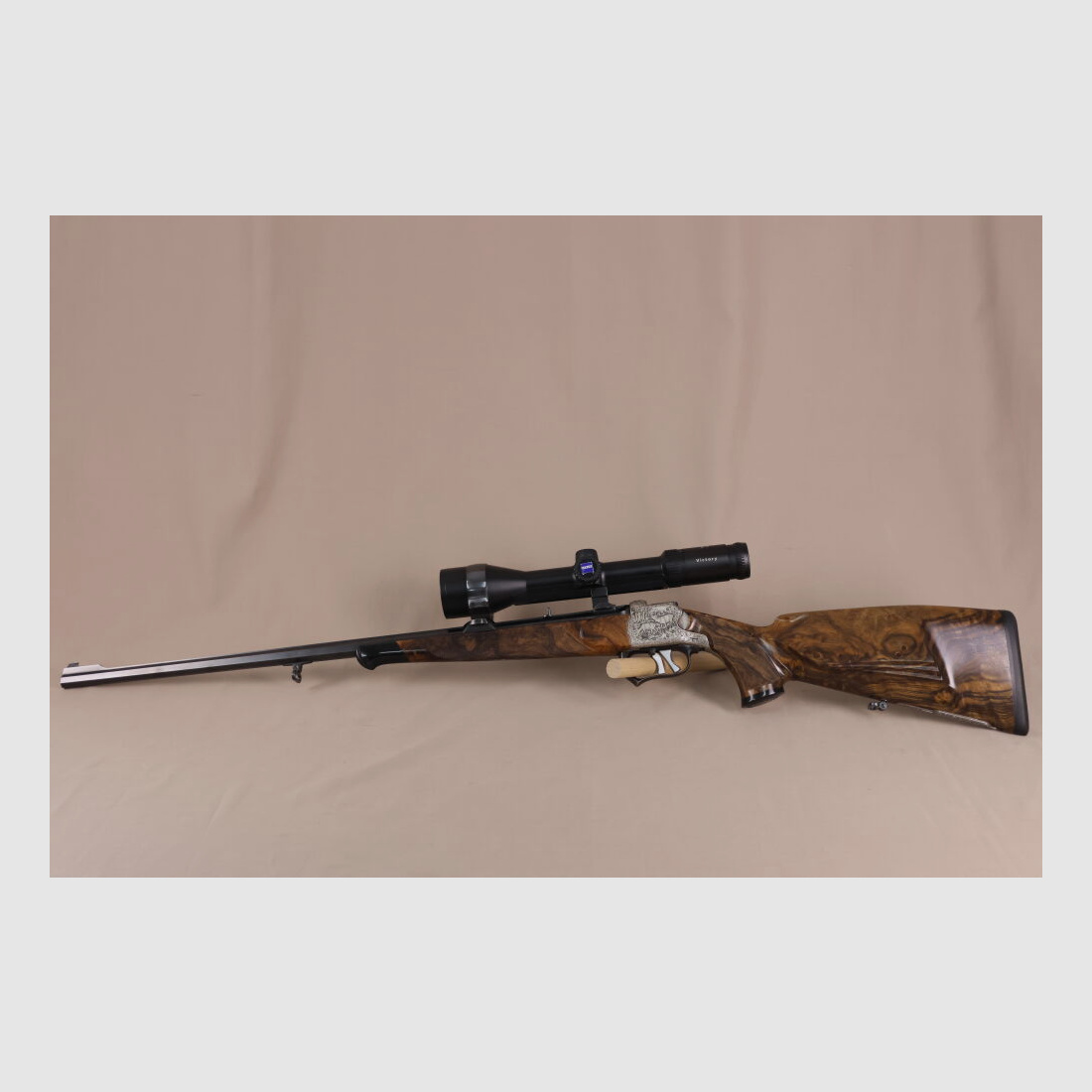 Outschar / Ferlach carabina a blocco sistema "Heeren" // legno da sogno // canna ottagonale // incisione // Zeiss Varipoint !!