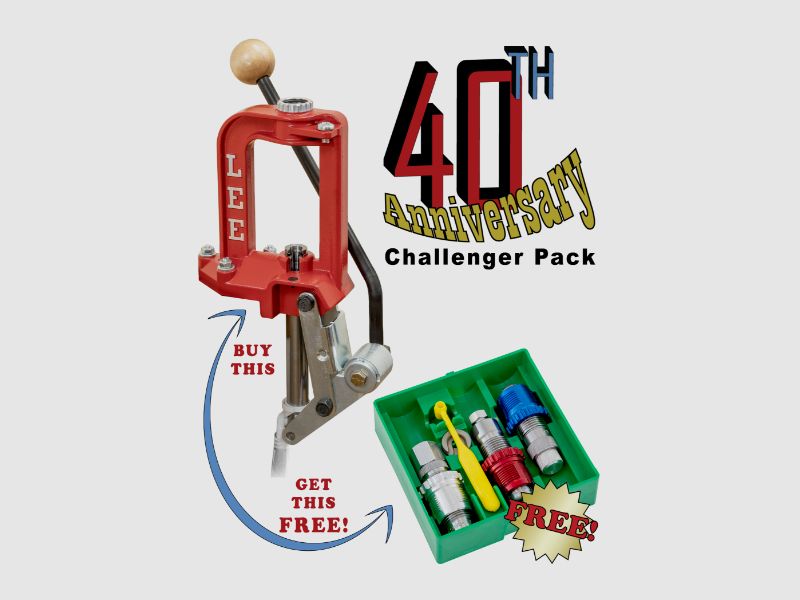 Pack d'anniversaire Lee Challenger 40e avec jeu de 3 dies en carbure à verrouillage de culasse .357 mag