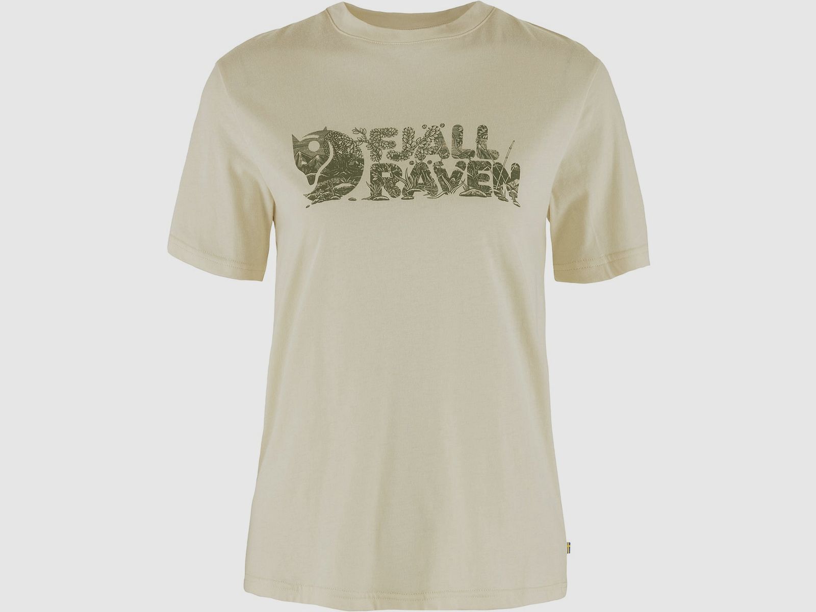 Fjällräven T-Shirt Lush Logo Chalk White