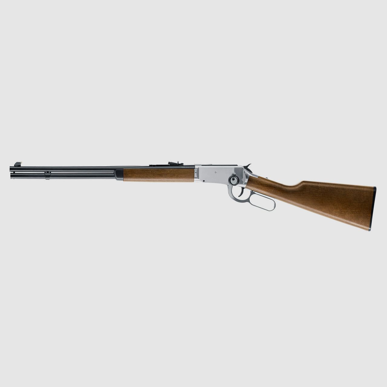 CO2 Unterhebel Repetier Gewehr Umarex Legends Cowboy Rifle, Lever Action, chrome, Kaliber 4,5 mm BB (P18)