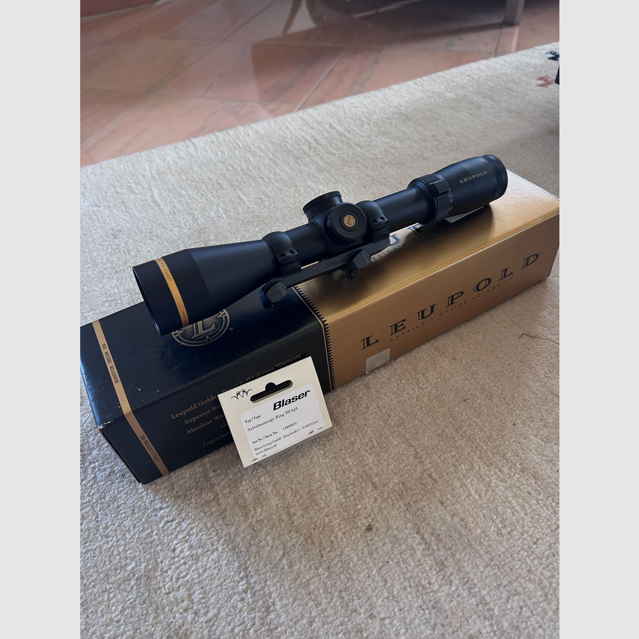 Leupold VX6 2-12x42mm Iluminado Alemán #4 Punto incluyendo BLASER Sattermontage