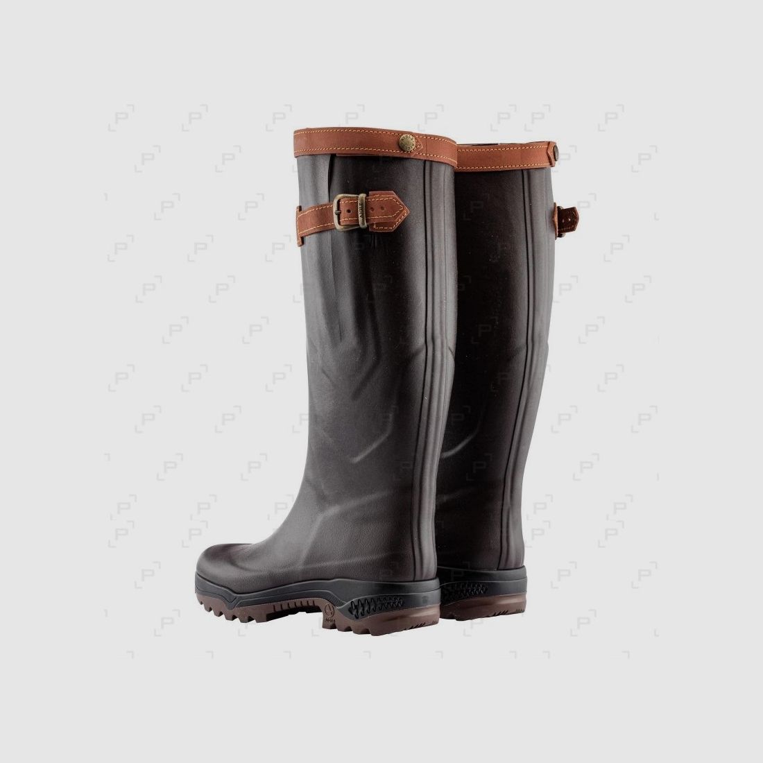 Botte AIGLE SIGNATURE PF (Pied Fort) DOUBLÉE CUIRColoris marron, image 3 sur 4