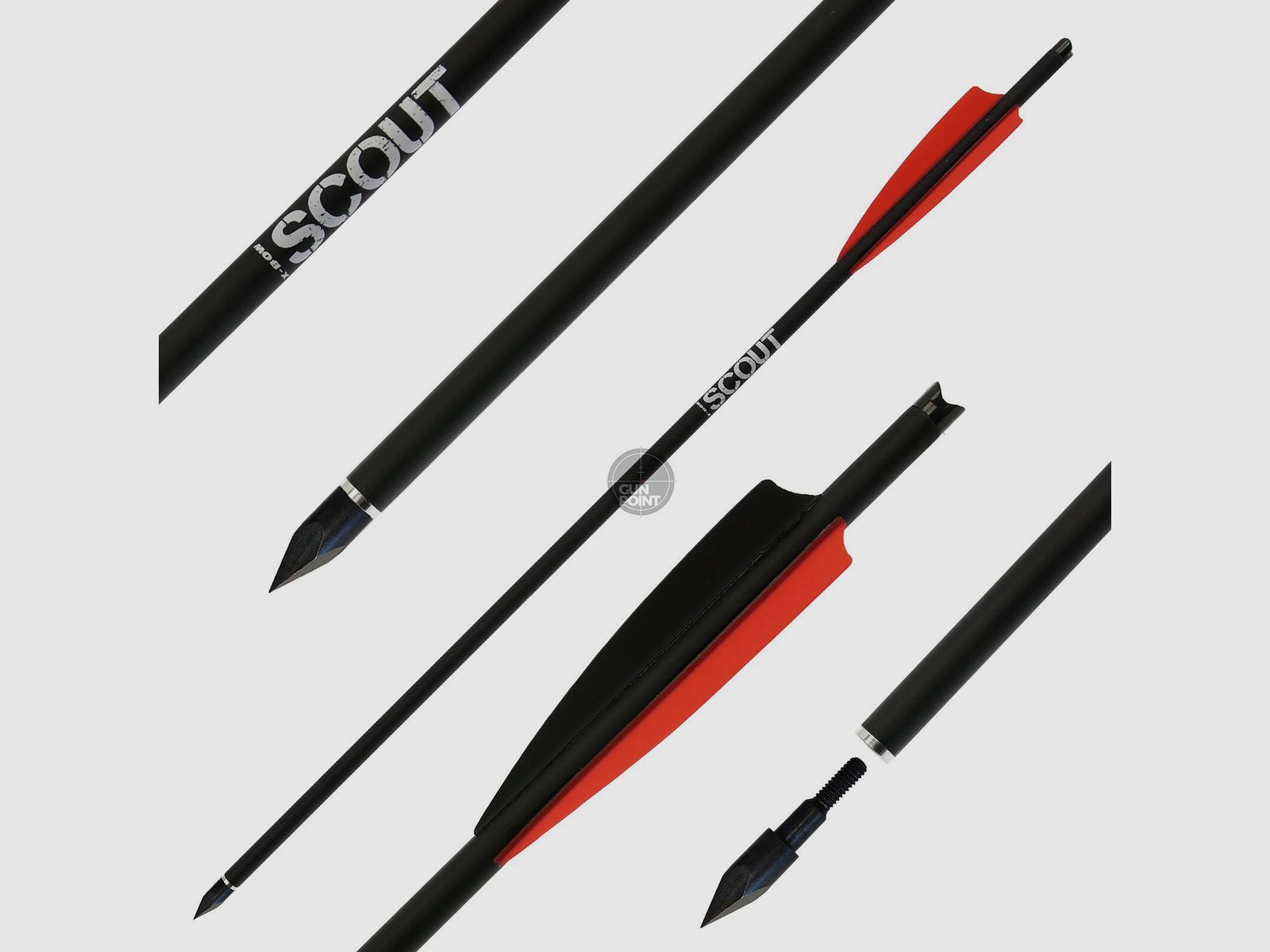Armbrustbolzen | X-BOW FMA Scout - Bodkin - 22 Zoll - Hybridbolzen | Spitze: 125gr