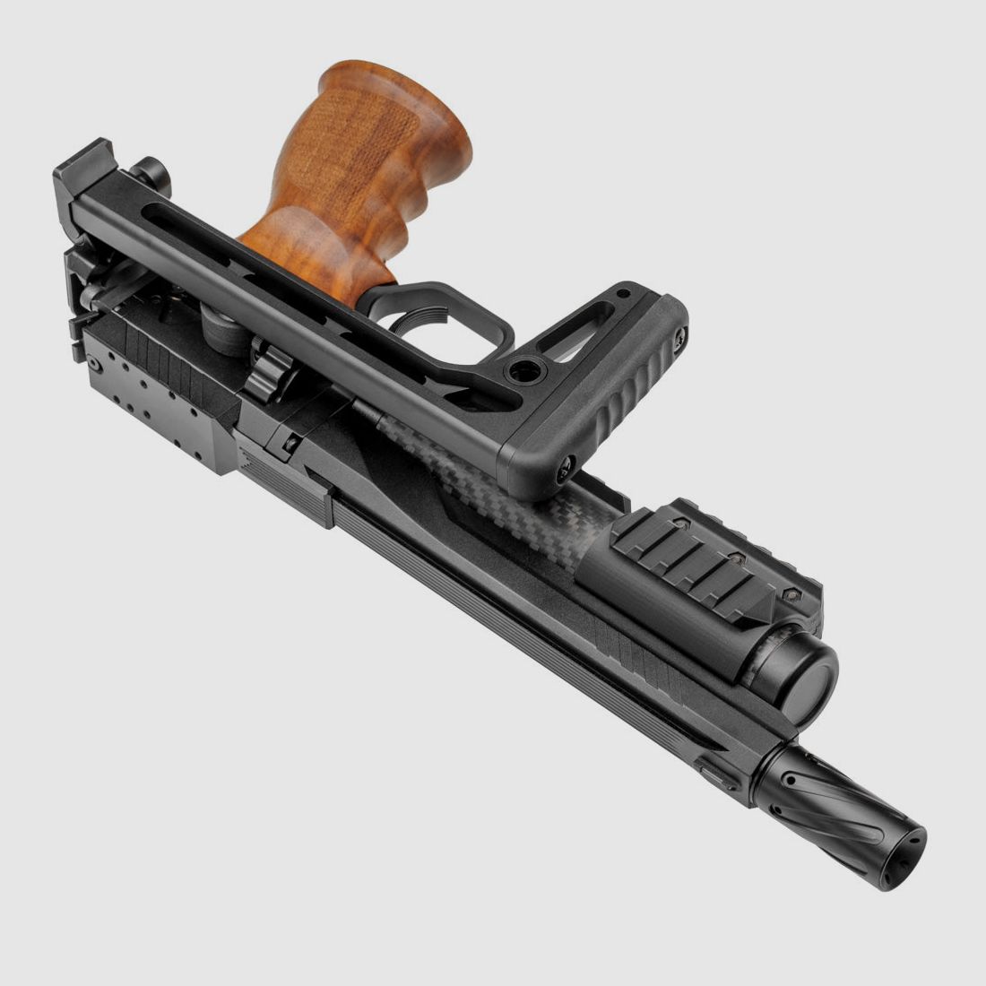 Schoudersteun | Huben GK1 Cal.22 & Cal.25 | Klapstock | CNC Aluminium | Zwart geanodiseerd, afbeelding 6 van 6