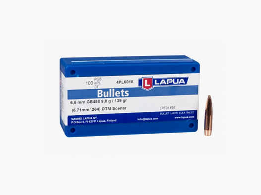 .264 Geschosse Lapua Scenar OTM 139gr GB458 VE100