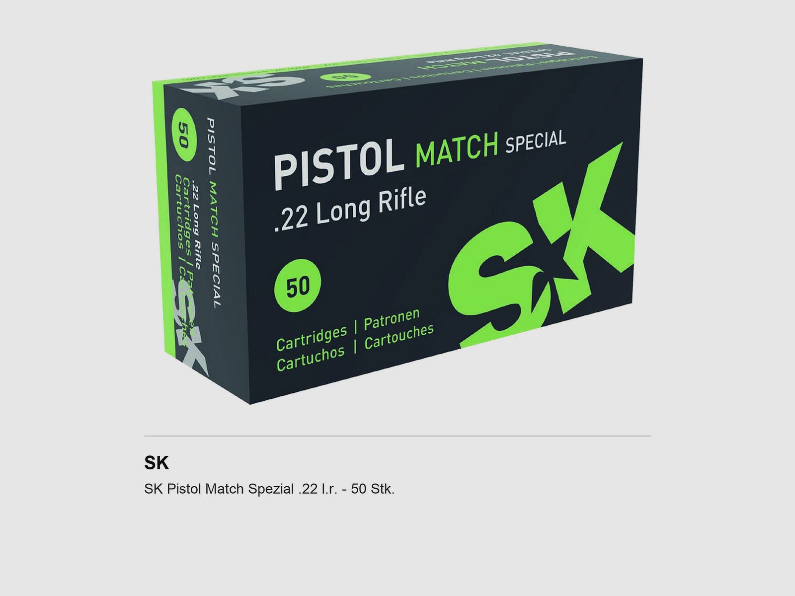 SK Pistol Match Spezial .22 l.r. – 50 Stk.