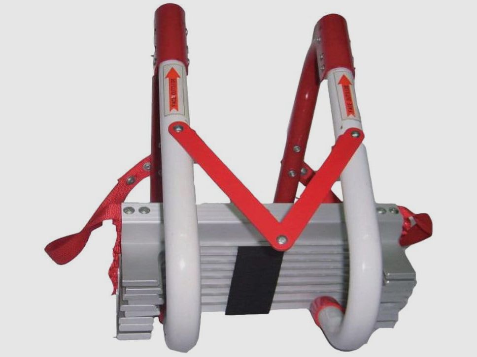 Rettungsleiter 4 m mit Aluminium Trittstufen