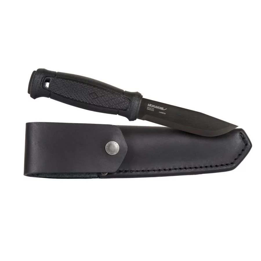 Morakniv Garberg Black C knife (Leather Sheath) – Carbon steel – Black-Black (ID 13100), image 2 of 14