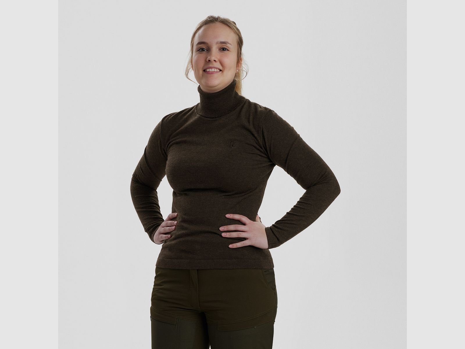 Lady Darlington Rollkragen - Dark Elm – Kleidergröße Damen: 42