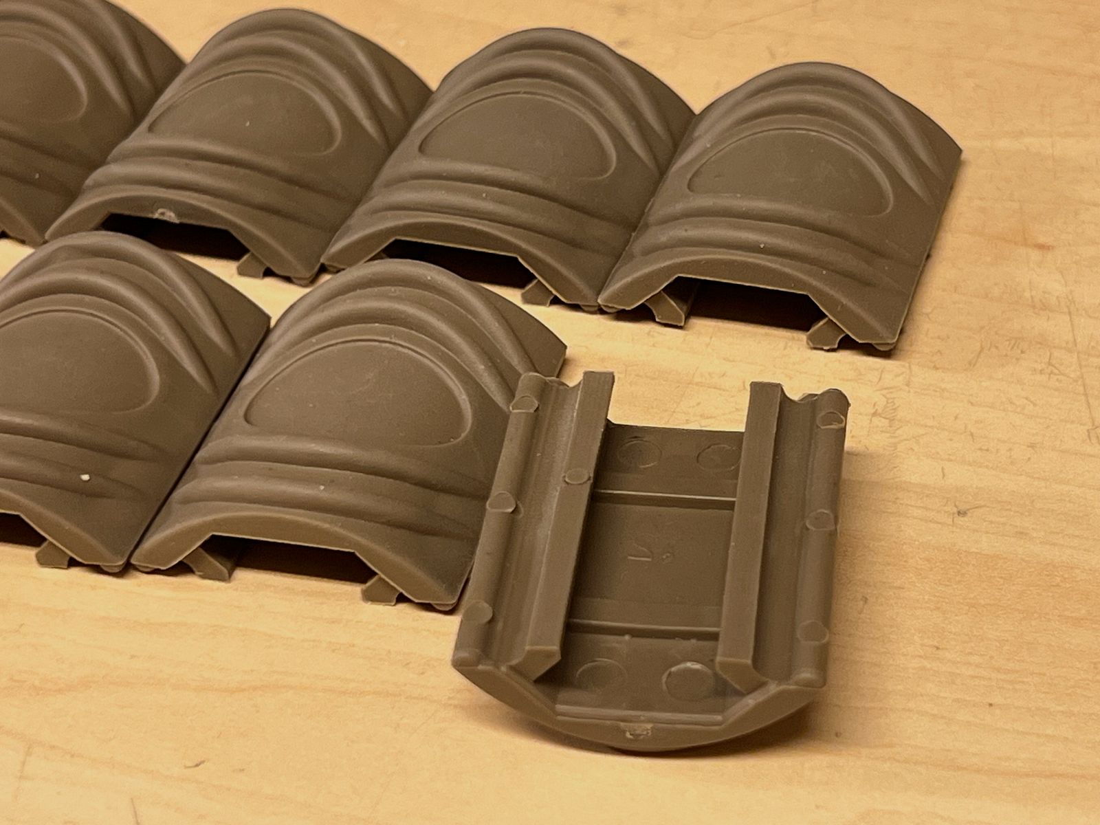 Picatinny kleine Rail Cover 10er Set in Dark Earth