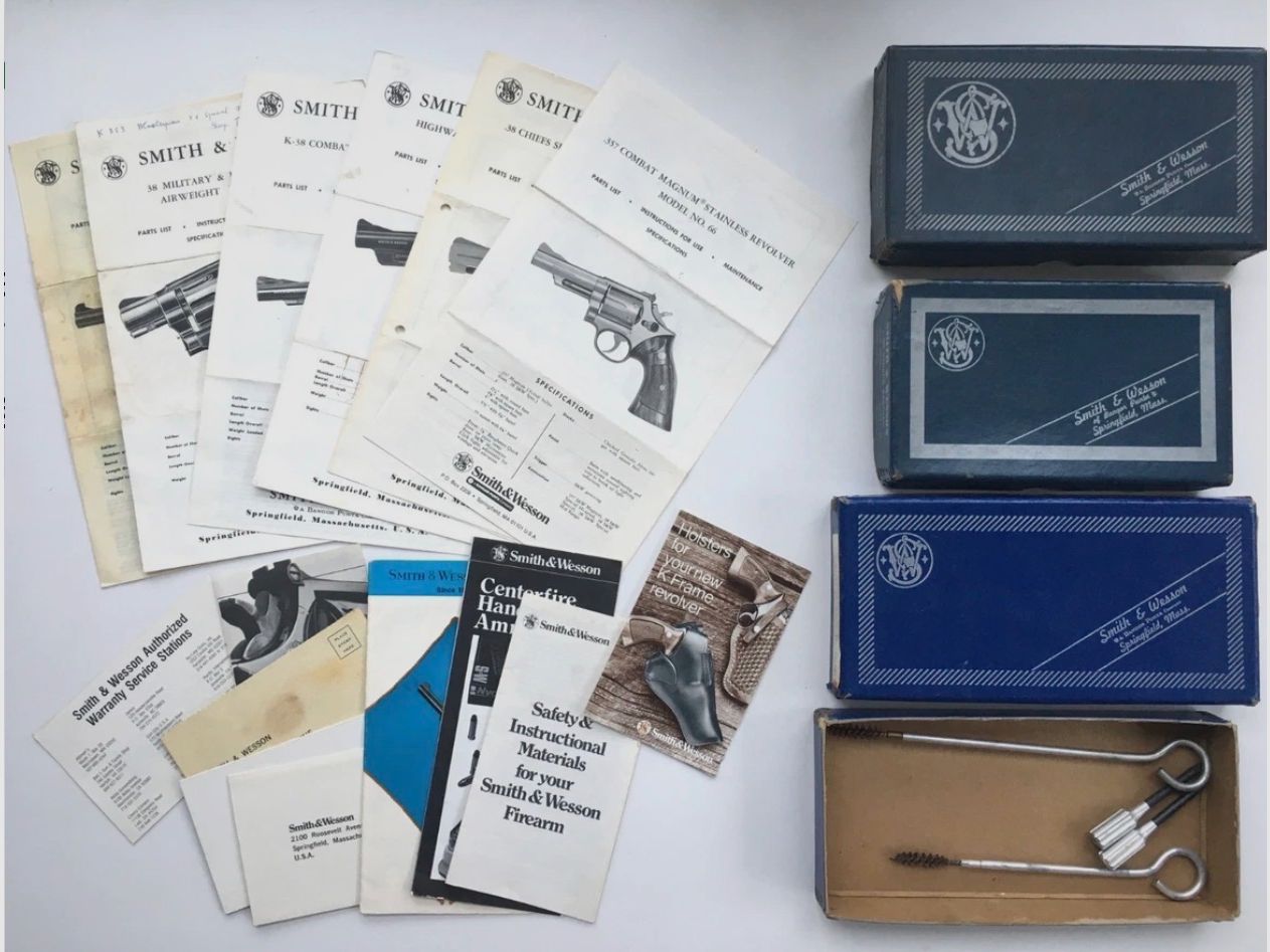 Smith&Wesson Caja Original Documentos Años 50-70