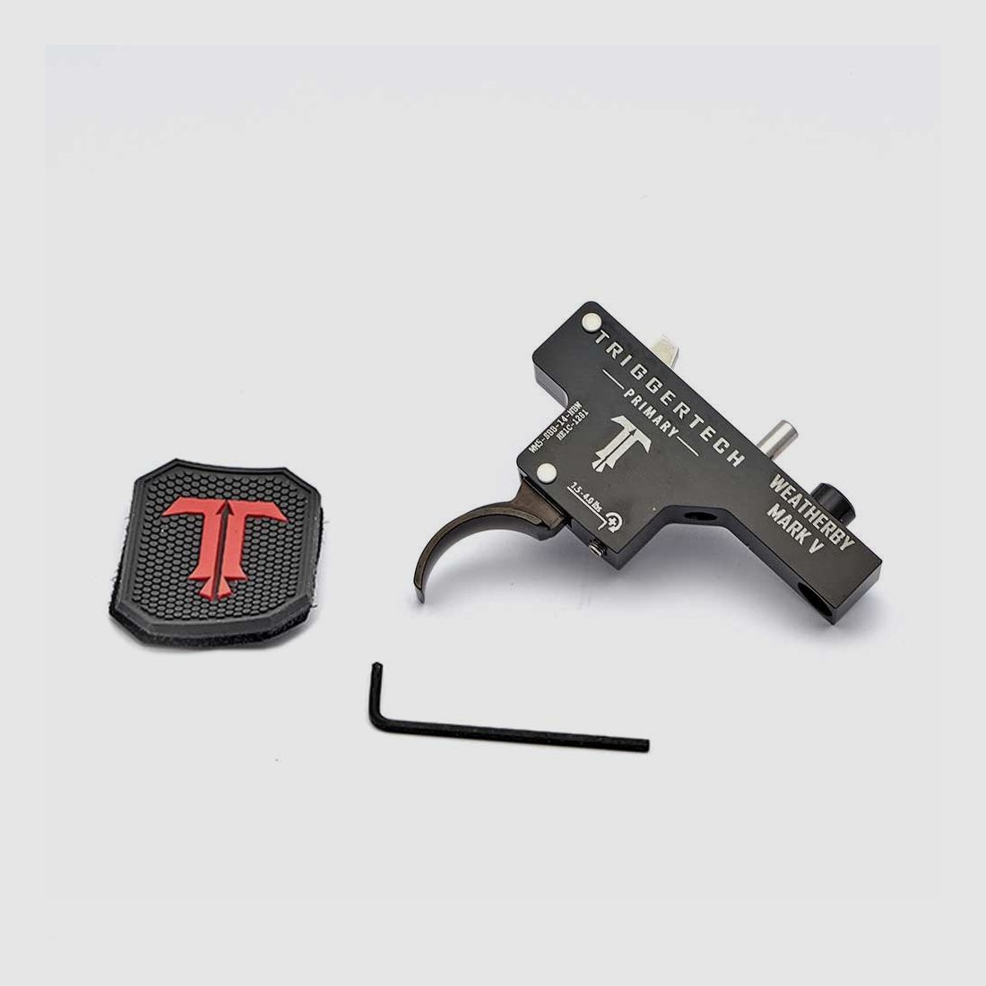 TriggerTech Weatherby Mark V Primaire Gebogen Zwart, afbeelding 1 van 3