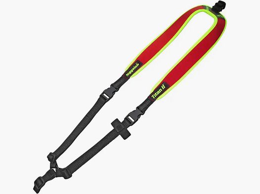Niggeloh Zaino-Cinghia per fucile Niggeloh Trail Titan II - Giallo-Rosso (Colore di segnale)