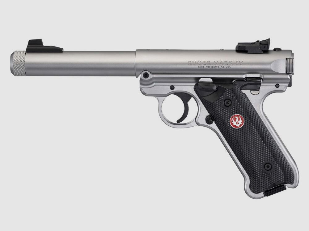 Ruger Mark IV 22/45 Stainless Threaded 5.5" - .22 lr