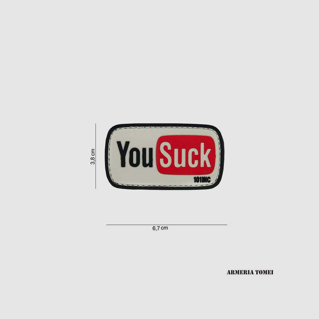 PATCH – 3D PVC 4 YOU SUCK WHITE/BLACK #14067