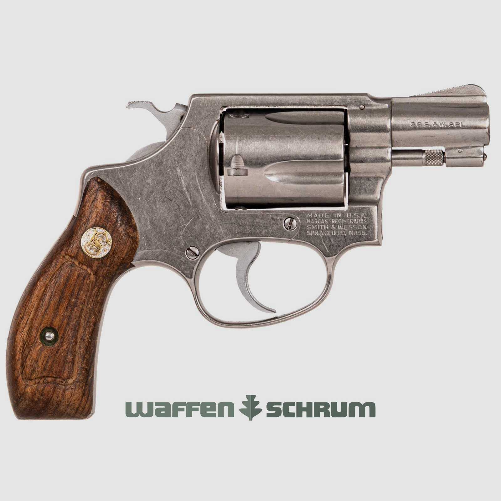 Smith & Wesson 60 .38Special , Holzgriffschalen, LL: 1 3/4 Zoll