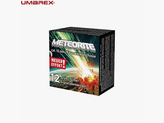 UMAREX SIGNALSTERNWIRBEL METEORITE 15mm grün-silber 15 Schuss
