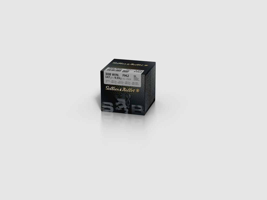 S&B 308 WIN 147 GRS / 9.5 G FMJ 50 PCS, image 1 of 3