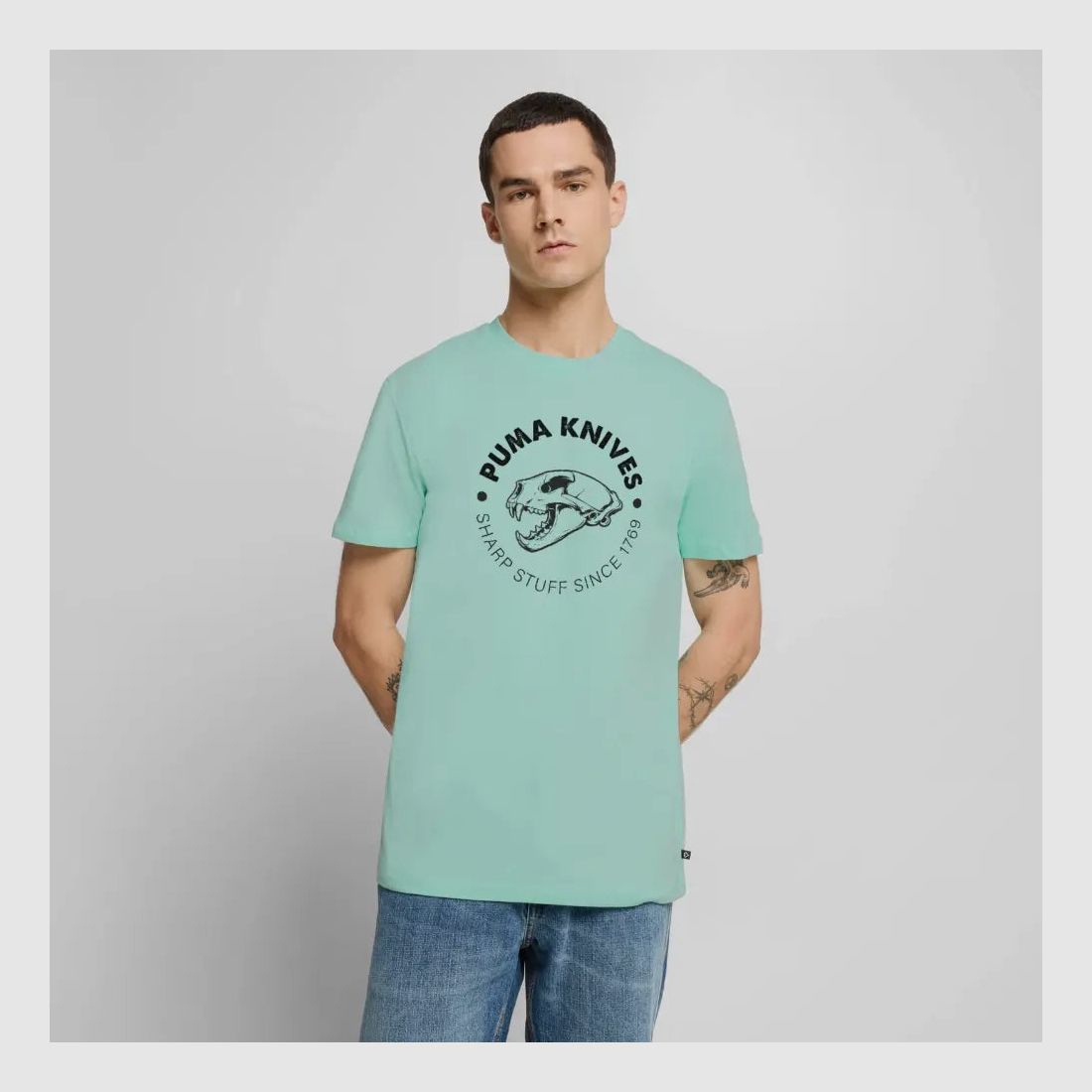 PUMA Men´s Premium T-Shirt "PUMA KNIVES Skull BW"