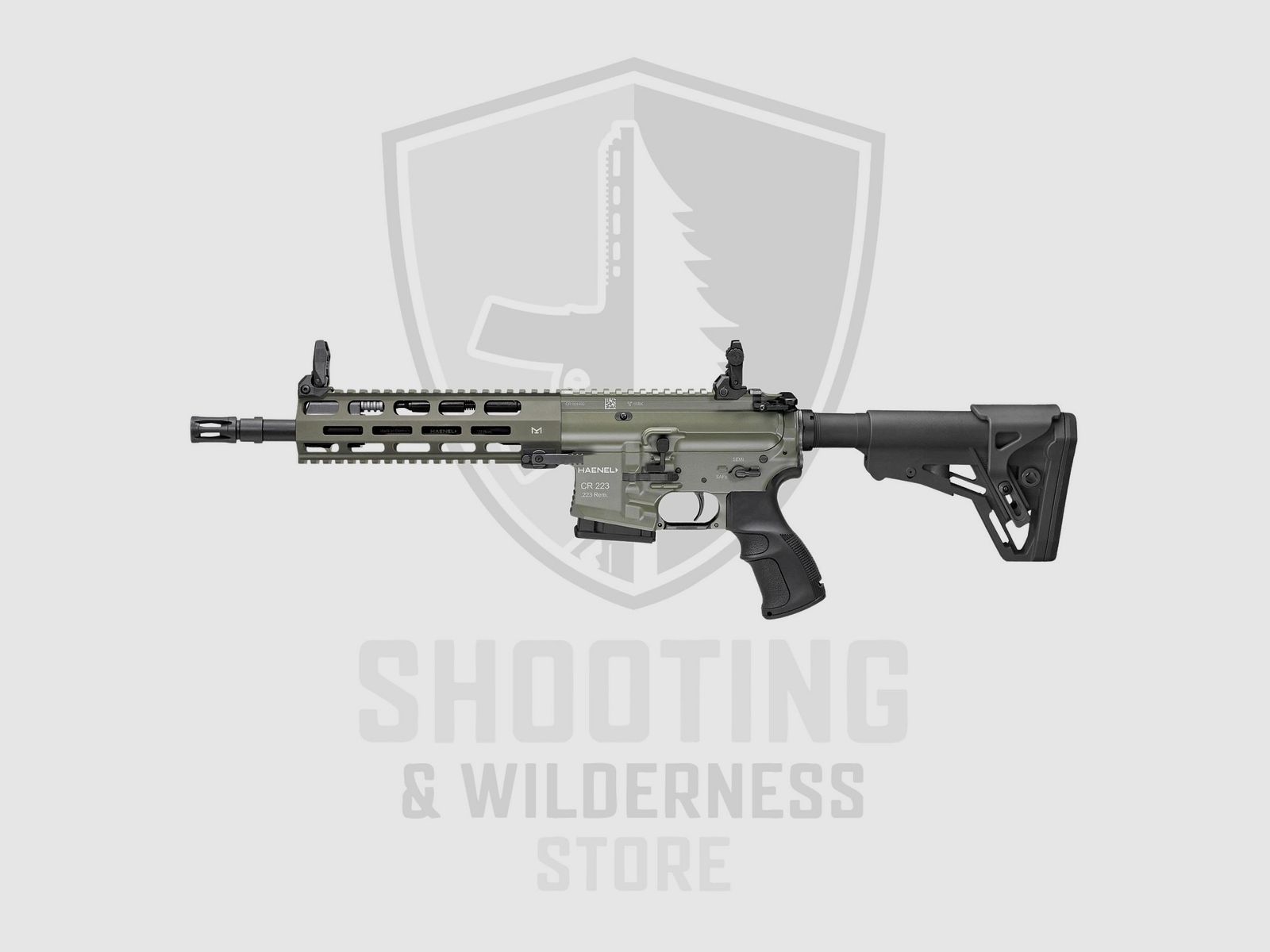 Haenel CR223 12.5" MLOK groen semi-automatisch geweer, afbeelding 2 van 4
