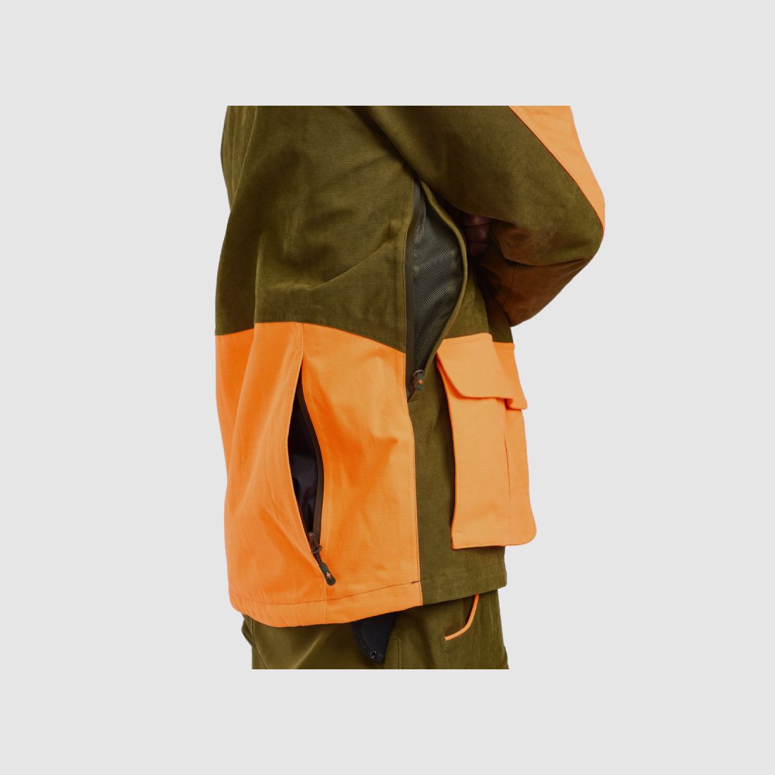 Veste de chasse pour homme PINEWOOD FURUDAL EXP, vert olive / orange, image 6 sur 8