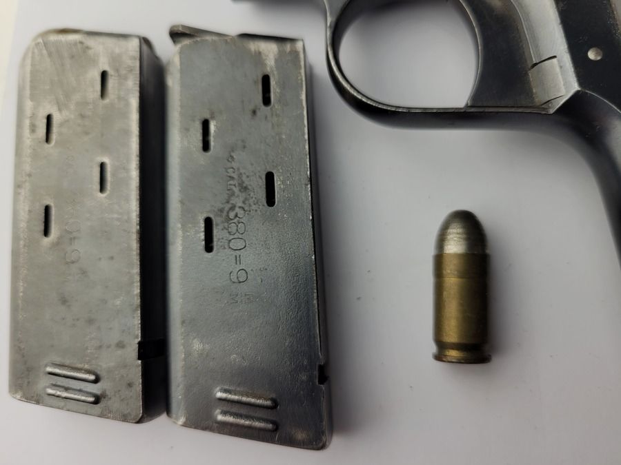 Bemerkenswerte Pistole Pieper Bayard Modell 1908 – RAR in 380 ACP – 2 Magazine! TOP Zustand!, Bild 4 von 16
