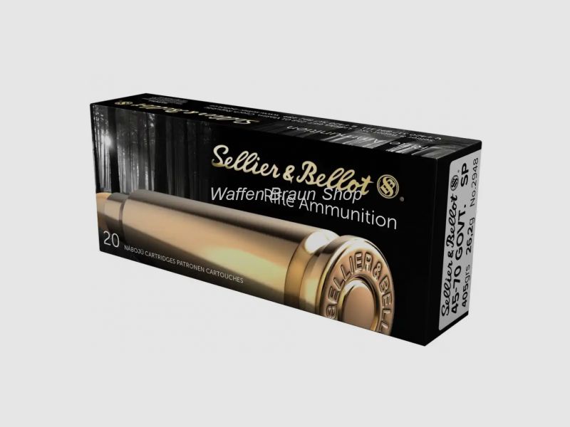 S+B .45/70 Gov. Teilmantel 26,2g/405grs 20 Stück