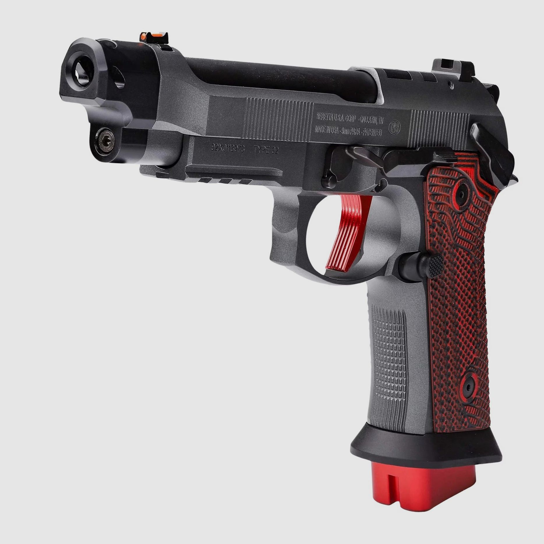Kompensator für Beretta 92XI mit Stahlfederführung - TONI SYSTEM/Compensator for Beretta 92XI with steel spring guide - TONI SYSTEM *  ITEM CODE 92XIV6MI-BK