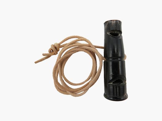 Sifflet en vrai cor avec double émission sonore