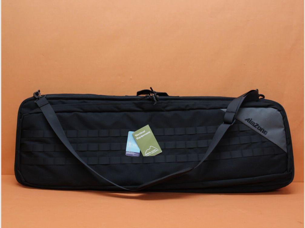 Torba na broń AimZone AimZone Riflebag 105H czarna/szara (ok. 106x36x6cm) wyściełana z paskiem na ramię/ MOLLE