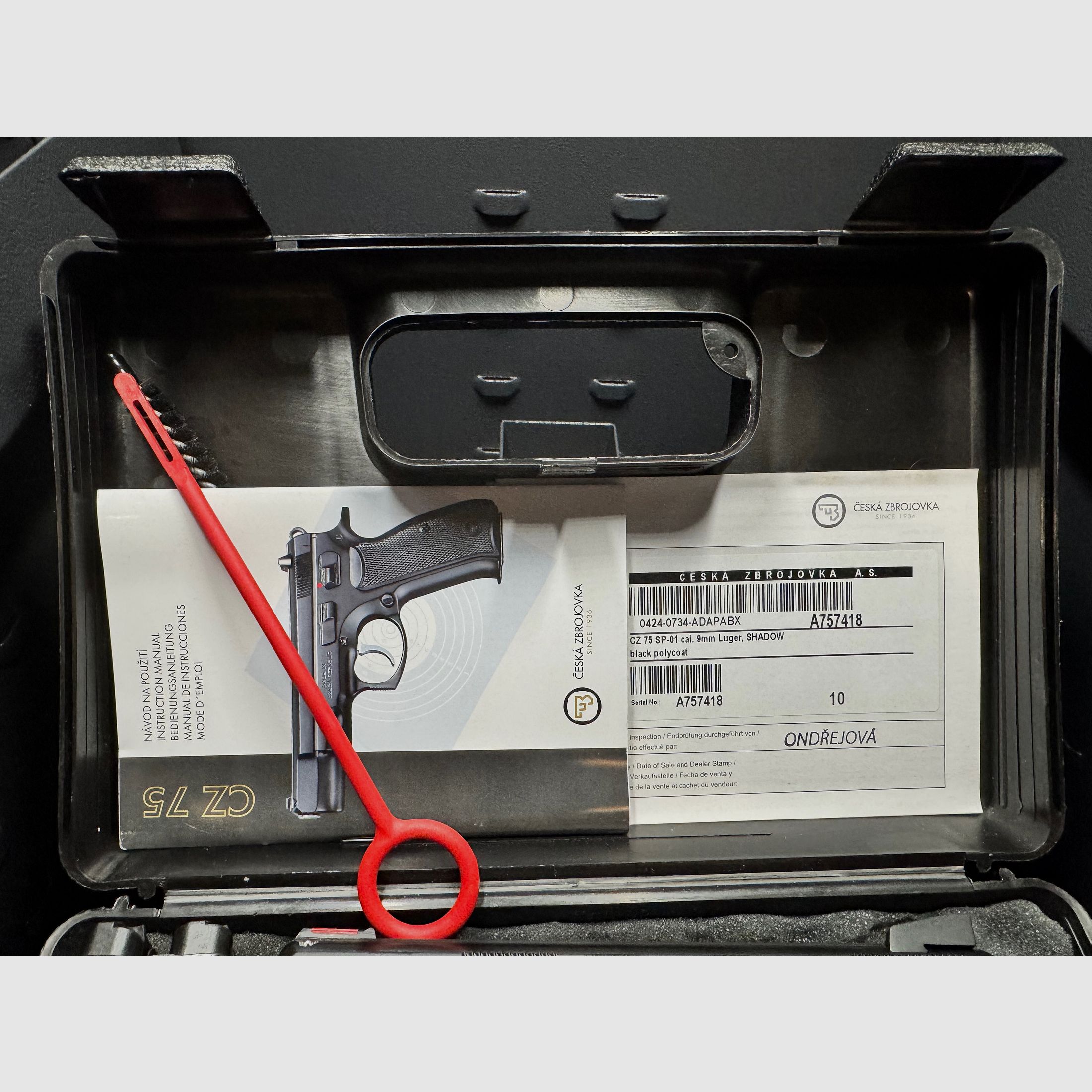CZ 75 SP-01 Shadow Pistole Kal. 9x19