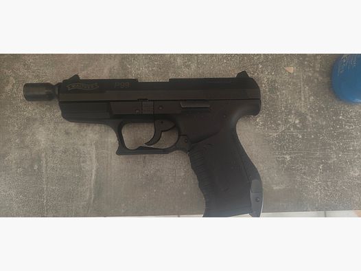 Walther P99 Schreckschuss Pistole 9mm P.A.K.  in schwarz inkl. Geldkassette 