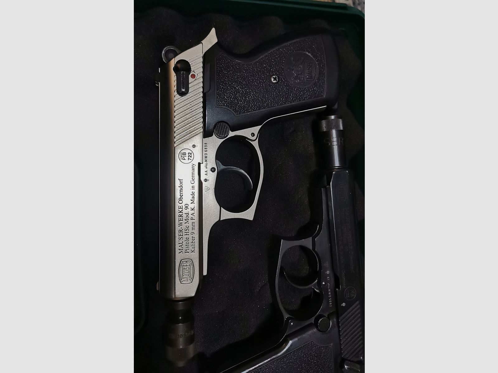 Mauser HSC 90 Para Srebrny/Czarny Broń kolekcjonerska z PTB Wolna od 18 roku życia