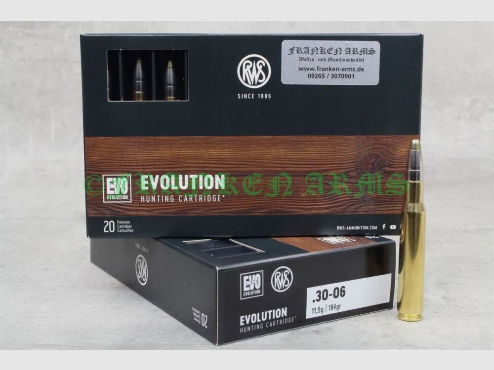 RWS Evolution .30-06 184gr. 11,9g 20 Stück Staffelpreise